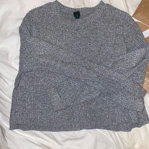 Womens cropped knit sweater